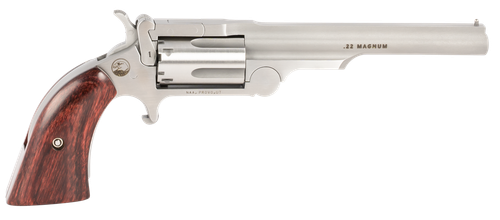 North American Arms 22MCR4 Ranger II  22 LR/22 WMR 5 Shot 4" Stainless Steel Barrel, Stainless Steel Frame, Stainless Cylinder, Rosewood Boot Grip, Exposed Hammer, Extra Cylinder