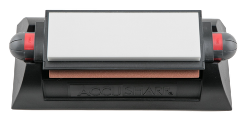 AccuSharp 025C Tri-Stone Deluxe Sharpening System Coarse, Medium, Fine Diamond, Alumina, Ceramic Sharpener Rubber Handle