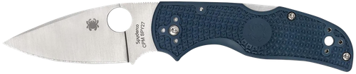 Spyderco C41PCBL5 Native 5 Lightweight 2.95" Folding Spear Point Plain CPM SPY27 SS Blade Cobalt Blue FRN Handle Includes Pocket Clip