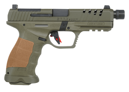SAR USA SAR9SOCOMOD10 SAR9 SOCOM 9mm 10+1 5.20" Steel Slide OD Green Polymer Grip