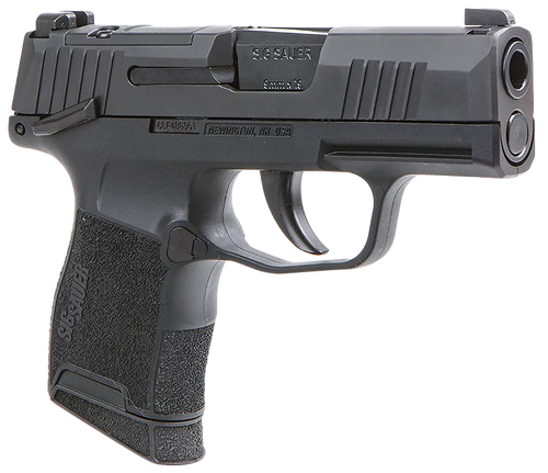 Sig Sauer 3659BXR3PMS P365 BXR Micro-Compact 9mm Luger 10+1, 3.10" Black Steel Barrel, Black Nitron Optic Ready/Serrated Slide, Black Stainless Steel Frame w/Picatinny Rail, Black Polymer Grips