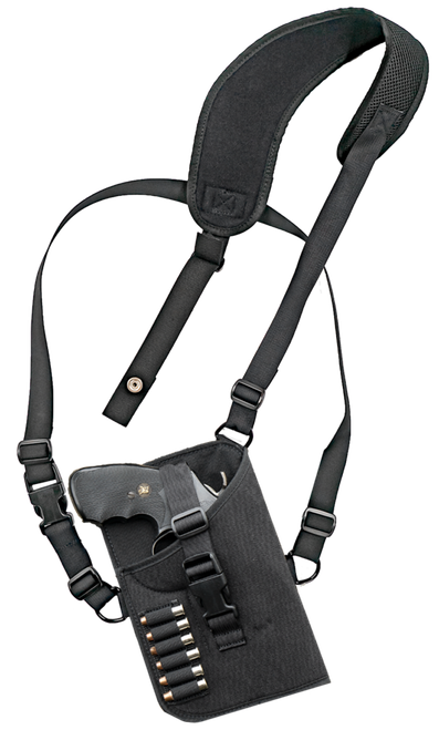 GrovTec US Inc GTHL15102R Trail Pack  Shoulder Black Nylon Harness Fits Med/Lg DA Revolver Fits 3-4" Barrel Right Hand