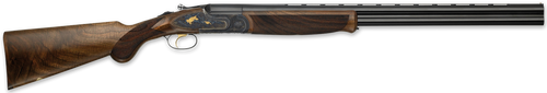 F.A.I.R. FRJBPRTG2828 Jubilee Prestige Tartargua Gold Full Size 28 Gauge Break Open 2.75" 2rd 28" Blued Over/Under Barrel, Gold Engraving Aluminum Receiver, Fixed Walnut Stock, Ambidextrous