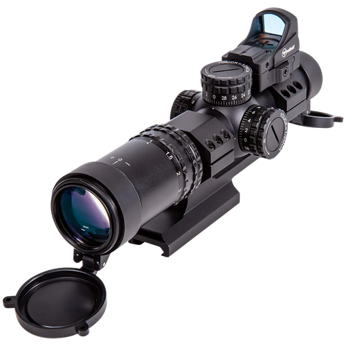 Firefield FF13071K RapidStrike Kit Matte Black 1-4x24mm, 30mm Tube 5 MOA Illuminated Black/Green/Red Circle Dot Reticle