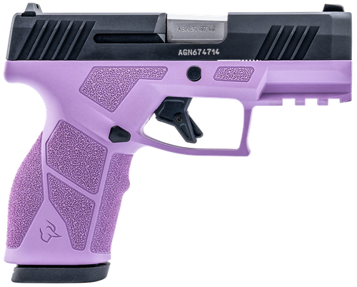 Taurus 1-GX2931LP GX2  9mm Luger 13+1 3.37" Matte Stainless Steel Barrel, Matte Black Serrated Stainless Steel Slide, Light Purple Polymer Frame w/Picatinny Rail, Polymer Grip