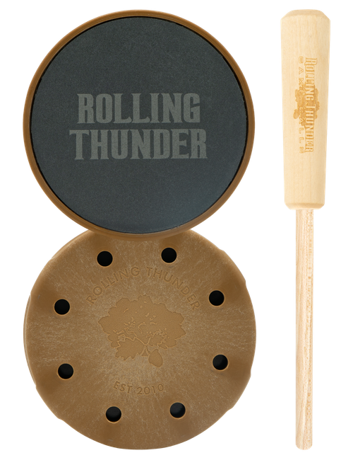 Rolling Thunder Game Call TCP-TDS Thunderdome Pot Calls & Strikers Attracts Turkey Species Hickory/Slate