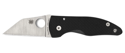 Spyderco C264CFP MicroJimbo  2.45" Folding Wharncliffe Plain Satin CPM S90V Blade, Black Textured Carbon Fiber Handle