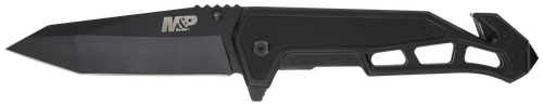 Smith & Wesson Knives 1160826 M&P Body Guard Folding Plain Black 8Cr13MoV SS Blade 5.26" Black Steel/G10 Handle Includes Pocket Clip