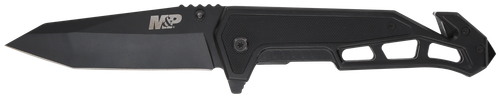 Smith & Wesson Knives 1160826 M&P Body Guard Folding Plain Black 8Cr13MoV SS Blade 5.26" Black Steel/G10 Handle Includes Pocket Clip