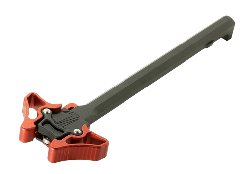 TIMBER CREEK OUTDOOR INC EMAMBICHR Enforcer Mini Ambidextrous Charging Handle AR-Platform Red Anodized Aluminum