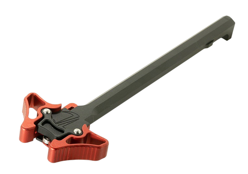 TIMBER CREEK OUTDOOR INC EMAMBICHR Enforcer Mini Ambidextrous Charging Handle AR-Platform Red Anodized Aluminum
