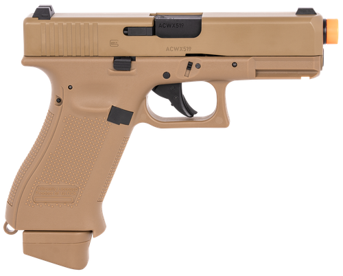 Umarex 2276338 G19X Gen5 Air Soft CO2 6mm, 14+1, Steel Slide, Coyote Tan Polymer Frame, Coyote Polymer Grips