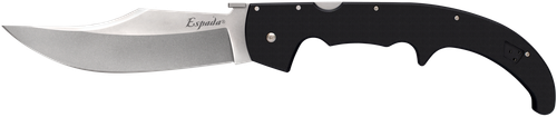 Cold Steel CS62MGC Espada  XL 7.50" Folding Clip Point Plain AUS-10A SS Blade/9.25" Black w/Polished Bolsters G10 Handle Includes Belt Clip