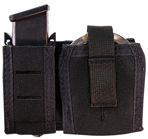 High Speed Gear 41P000BK TACO Duty Single Pistol & Handcuff Holder, Black Nylon with MOLLE Exterior, Fits MOLLE & 2" Belt