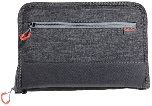 Allen 7757 Auto-Fit 2.0 Deluxe Handgun Case Gray w/Red Accents, Foam Padding, Knit Interior, Exterior Pocket  Finish for Most Full-Size Semi-Autos 11" L