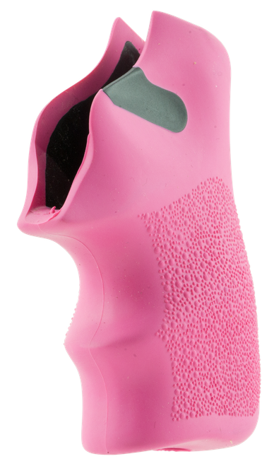 Hogue 78027 Tamer  Cushion Pink Rubber Grip with Finger Grooves for Ruger LCR, LCRx