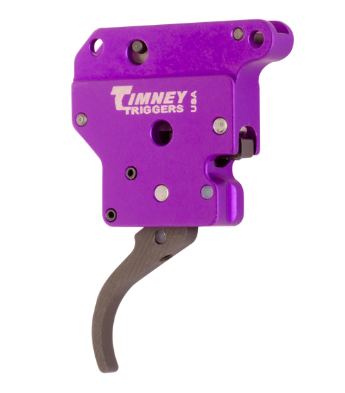 Timney Triggers 502B Benchrest Trigger  Single-Stage Curved Trigger with 3-6 oz Draw Weight & Purple/Black Finish for Remington 700