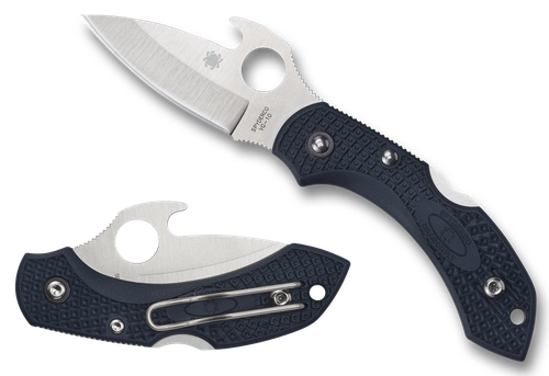Spyderco C28PGYW2 Dragonfly 2  2.28" Folding Drop Point Plain VG-10 SS Blade Gray Bi-Directional Texturing FRN Handle Includes Pocket Clip