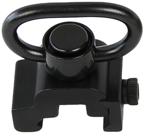 Bulldog BD886 Deluxe Push Button Swivel Black 1.25" Steel QD Rail Mount
