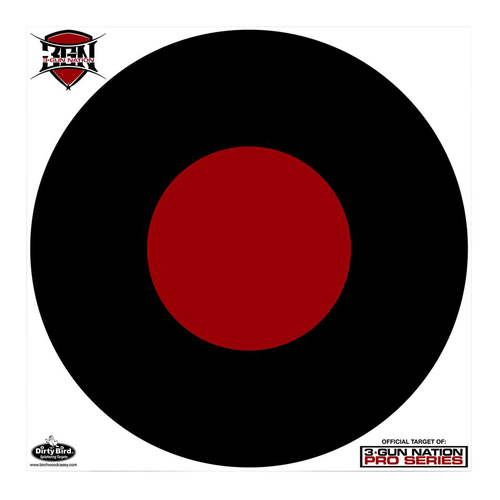 Birchwood Casey 35187 Dirty Bird 3-Gun Nation Circle Paper Hanging 17.25" Black/Red 5 Pack