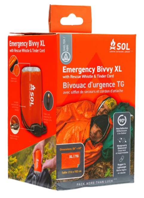 Adventure Medical Kits 01401144 SOL Bivvy Warmth Waterproof Wind Resistant Orange XL