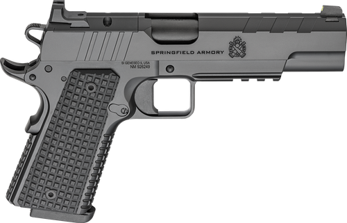 Springfield Armory PX9229LAOS 1911 Emissary 9mm 9+1 5" Stainless Steel Barrel Optic Ready Black Carbon Steel Slide VZ Grips Thin-Line G10 Grip
