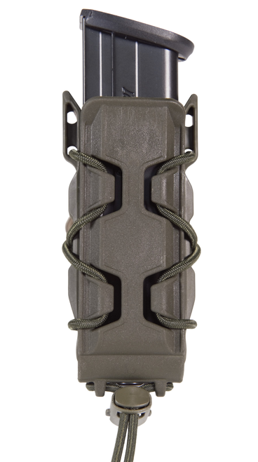 High Speed Gear 16PT01OD TACO V2 Mag Pouch Single, OD Green Polymer, Belt Clip/MOLLE U-Mount, Compatible w/ Pistol Mags