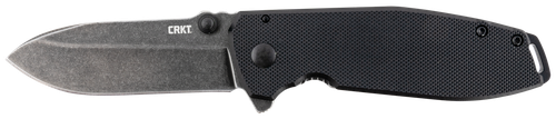 CRKT 2495K SQUID XM 2.95" Folding Drop Point Plain Black Stonewashed D2 Steel Blade/Black G10/SS Handle Includes Pocket Clip