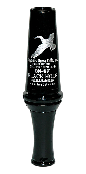 Haydel's Game Calls BH07 Black Hole  Open Call Double Reed Mallard Sounds Attracts Ducks Black Polycarbonate