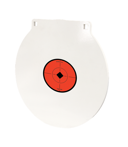 Birchwood Casey RND12 Round Steel Target Plate 12" Centerfire Rifle/Handgun Target Black/Red/White NM500 Steel Hanging