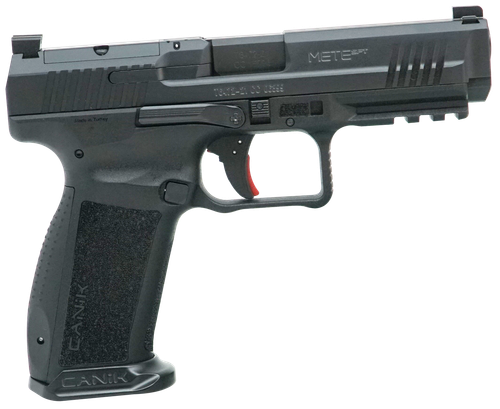 Canik HG6595N Mete SFT Full Size Frame 9mm Luger 20+1/18+1, 4.46" Black Match Grade Barrel, Black Nitride Optic Ready/Serrated Steel Slide, Polymer Frame w/Picatinny Rail, Ambidextrous
