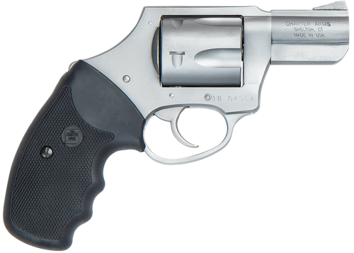 Charter Arms 73521 Mag Pug  357 Mag, 5 Shot 2.20" Matte Stainless Steel Barrel, Cylinder & Frame w/Black Finger Grooved Rubber Grip