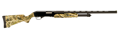 Stevens 22563 320 Field Compact 12 Gauge Pump 3" 5+1 26" Matte Black Vent Rib Barrel, Matte Black Aluminum Drilled & Tapped Receiver, Fixed Mossy Oak Shadow Grass Blades Synthetic Stock, Ambidextrous