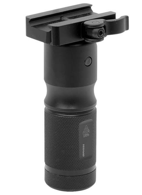Leapers MNTGRP002SQ QD Foldable Foregrip  Matte Black Aluminum