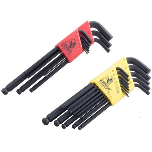 BALLDRIVER STANDARD & METRIC HEX KEY L-WRENCH 22-PIECE SET