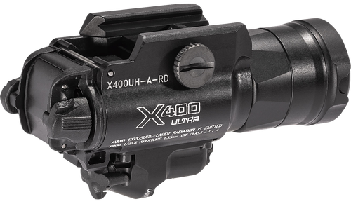 SureFire X400UHARD X400UH-A-RD Ultra Masterfire Black Anodized 1000 Lumens White LED/Red Laser