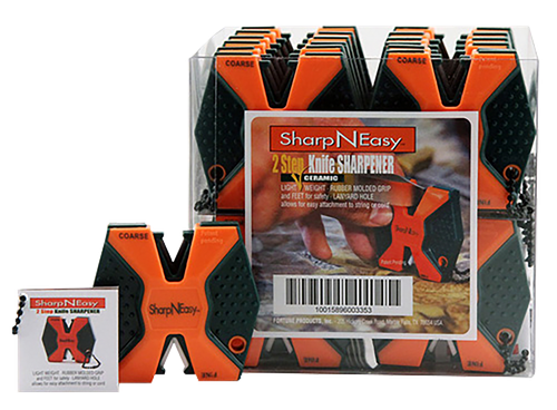 AccuSharp 335CD SharpNEasy 2-Step Sharpener Hand Held Fine/Coarse Ceramic Stone Sharpener Black/Orange Plastic 24