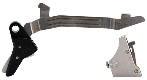 Timney Triggers ALPHAGLOCK34SILVR Alpha Competition 9mm Luger/40 S&W, Silver Straight Trigger, Compatible w/Glock Gen3-4