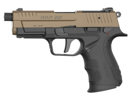 Retay USA RXP22BLKFDES13TH RXP 22 LR 13+1 4" Threaded Barrel, Flat Dark Earth Cerakote Optic Ready/Serrated Slide, Black Cerakote Polymer Frame w/Accessory Rail, RMR/RMSc Footprint