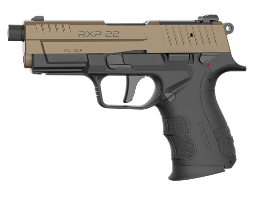 Retay USA RXP22BLKFDES13TH RXP 22 LR 13+1 4" Threaded Barrel, Flat Dark Earth Cerakote Optic Ready/Serrated Slide, Black Cerakote Polymer Frame w/Accessory Rail, RMR/RMSc Footprint