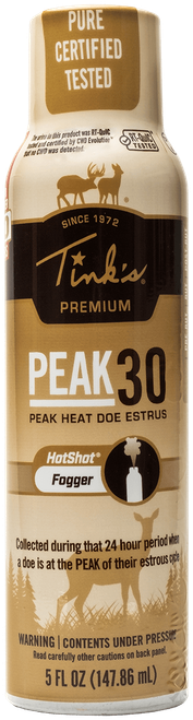Tinks W5503 Peak30 Hot Shot Deer Doe In Estrus Scent 5 oz Fogger