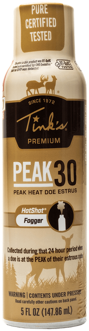 Tinks W5503 Peak30 Hot Shot Deer Doe In Estrus Scent 5 oz Fogger