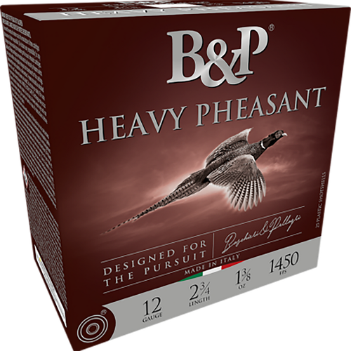 B&p Ammunition 12B38H4 Heavy Pheasant  12Gauge 2.75" 1 3/8oz 4Shot 25 Per Box/10 Case