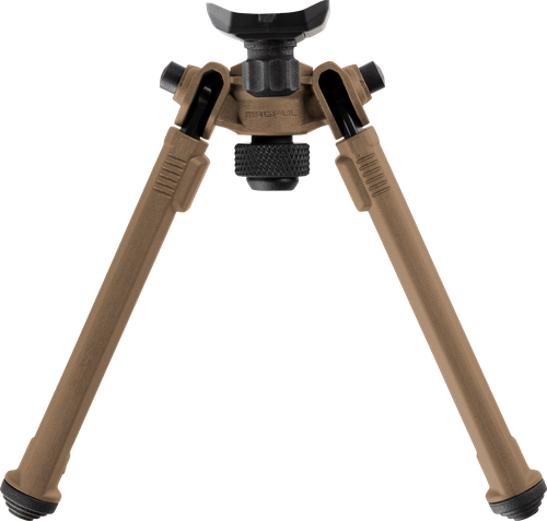 Magpul MAG1075-FDE Bipod  made of Aluminum with Flat Dark Earth Finish, Sling Stud Attachment, 6.30-10.30" Vertical Adjustment & Rubber Feet for AR-Platform