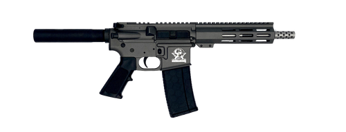 Great Lakes Firearms GL15223SSPTNG AR-15 Pistol 223 Wylde 30+1 7.50" Stainless Barrel, Tungsten Rec, 7" M-LOK Handguard, Buffer Tube (No Brace), Black A2 Grip