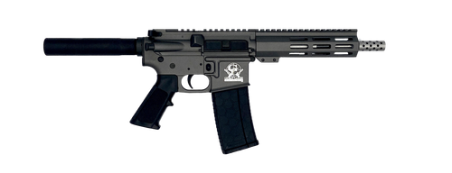 Great Lakes Firearms GL15223SSPTNG AR-15 Pistol 223 Wylde 30+1 7.50" Stainless Barrel, Tungsten Rec, 7" M-LOK Handguard, Buffer Tube (No Brace), Black A2 Grip