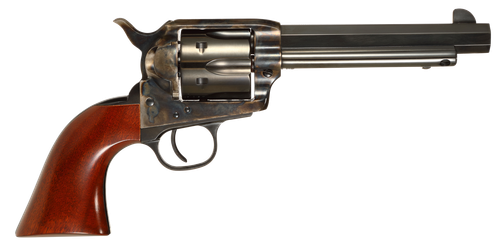 Taylors & Company 556105 1873 Cattleman Drifter 357 Mag Caliber with 5.50" Blued Finish Barrel, 6rd Capacity Blued Finish Cylinder, Color Case Hardened Finish Steel Frame & Walnut Grip