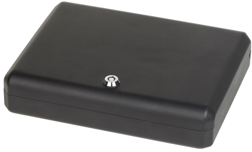 Bulldog BD1128 Pesonal Vault  Large Key Entry Black Steel Holds 1 Handgun 11" H x 8.50" W x 2.25" D