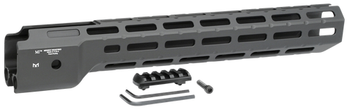 Midwest Industries MICRPC9X Combat  Ruger PC9 M-Lok Handguard Black Hardcoat Anodized 6061-T6 Aluminum 14"
