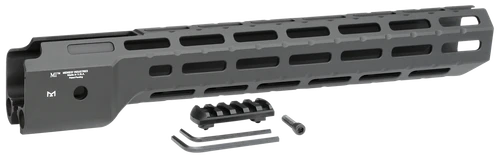 Midwest Industries MICRPC9X Combat  Ruger PC9 M-Lok Handguard Black Hardcoat Anodized 6061-T6 Aluminum 14"
